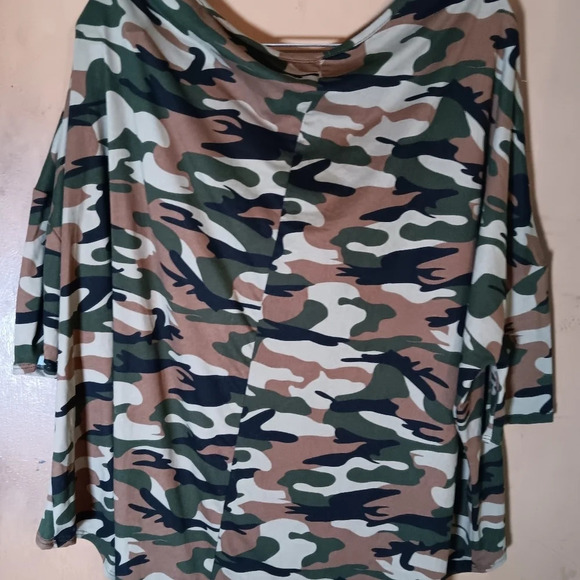 Isaac Liev Womens High Low Top Co Pattern 2XL - Picture 2 of 4